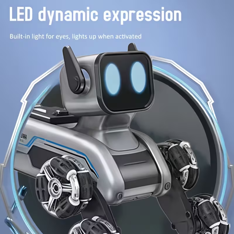 Eight-Wheeled Robotic Dog: Flexible Limbs, Adapts to Various Terrains. Indoor & Outdoor Fun Toy (No Feeding Required), A New Robotic Companion, Perfect for Birthday/Christmas Gifts – An Ideal Festive Present.