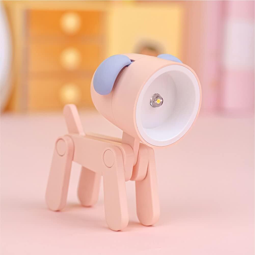 Bendable Animal Night Light 3-Pack – Mini LED Desk Lamp with Warm White Glow | Choose Your Color | Posable Joints for Kids, Students, Bedside & Gifts（brown）