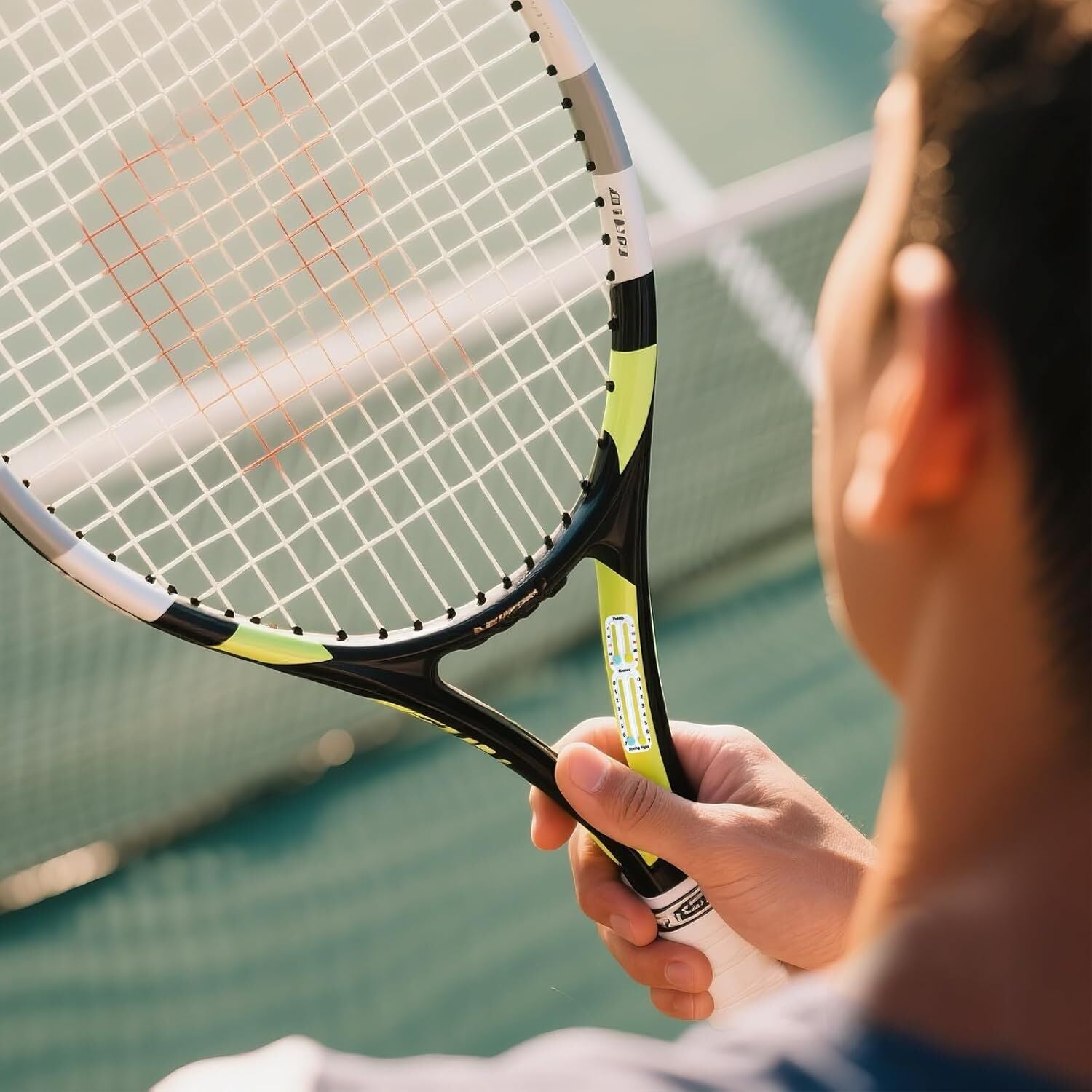 Tennis Racket Scorekeeper 2-Pack in White – Dual Portable Score Trackers for Points, Games & Sets | Other Colours Available In-Store