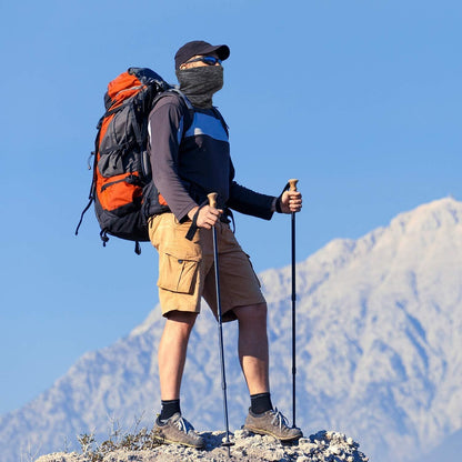 Premium Ice Silk Neck Scarf Mask - Summer Cooling Essential - Breathable UV Protection - Reflective Design - Beat the Heat Comfortably（black）