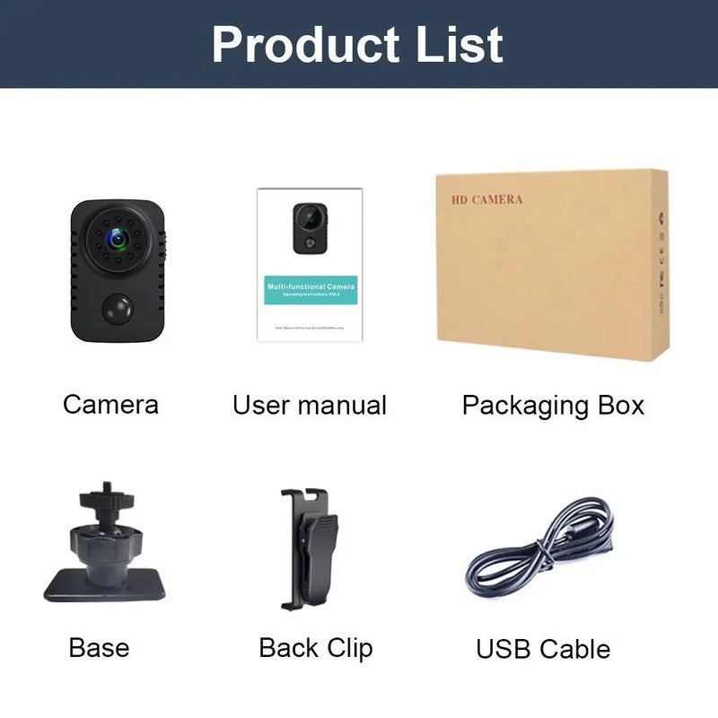 Mini Camera 1080P Full HD Smart WiFi Pocket Camcorder