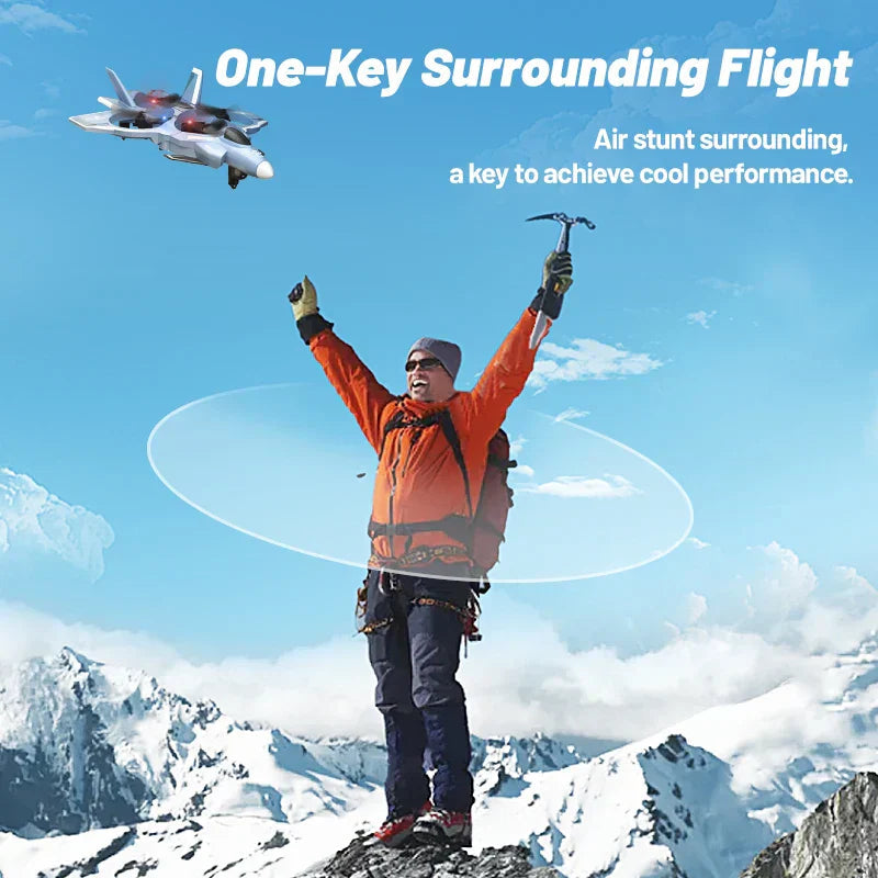 2.4G RC Fighter Jet with HD Camera & Missile Launch - Remote Control Plane (Grey) - Bens Market Place