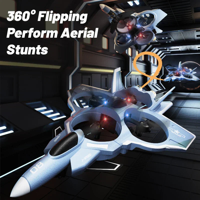 2.4G RC Fighter Jet with HD Camera & Missile Launch - Remote Control Plane (Grey) - Bens Market Place