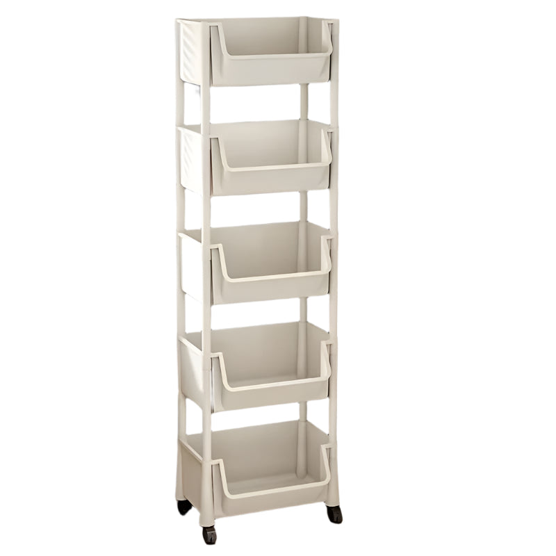 5-Tier Mobile Bookshelf Cart - Rolling Storage Organizer for Office & Home - Bens Market Place