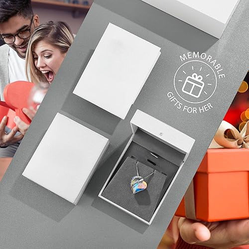 Infinity Love Heart Necklace, Birthstone Necklace for Women, Jewelry for Women with Healing Crystals, Allergy Free Pendant Necklace-05-May-Emerald Green