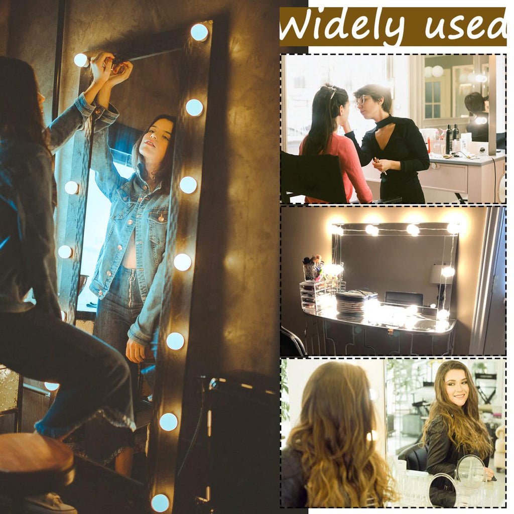 Hollywood LED Vanity Mirror Lights Kit, Dimmable Stick on USB Vanity Lights,Makeup Light Strip for for Bedroom, Dressing Room, Wedding, Party illuminating, CRI>90 (4000K Natural White 14 Bulbs 5V USB)