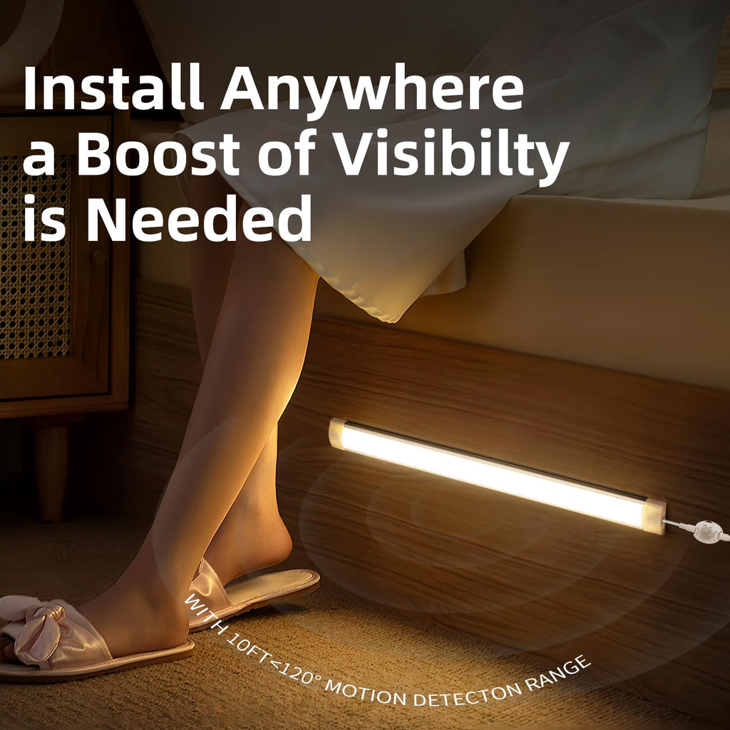 LED Under Cabinet Kitchen Lights for Motion Sensor Light,Dimmable 4000K Under Cupboard Light,Under Counter Light with Automatic Shut Off Timer (Natural White) [Energy Class E]