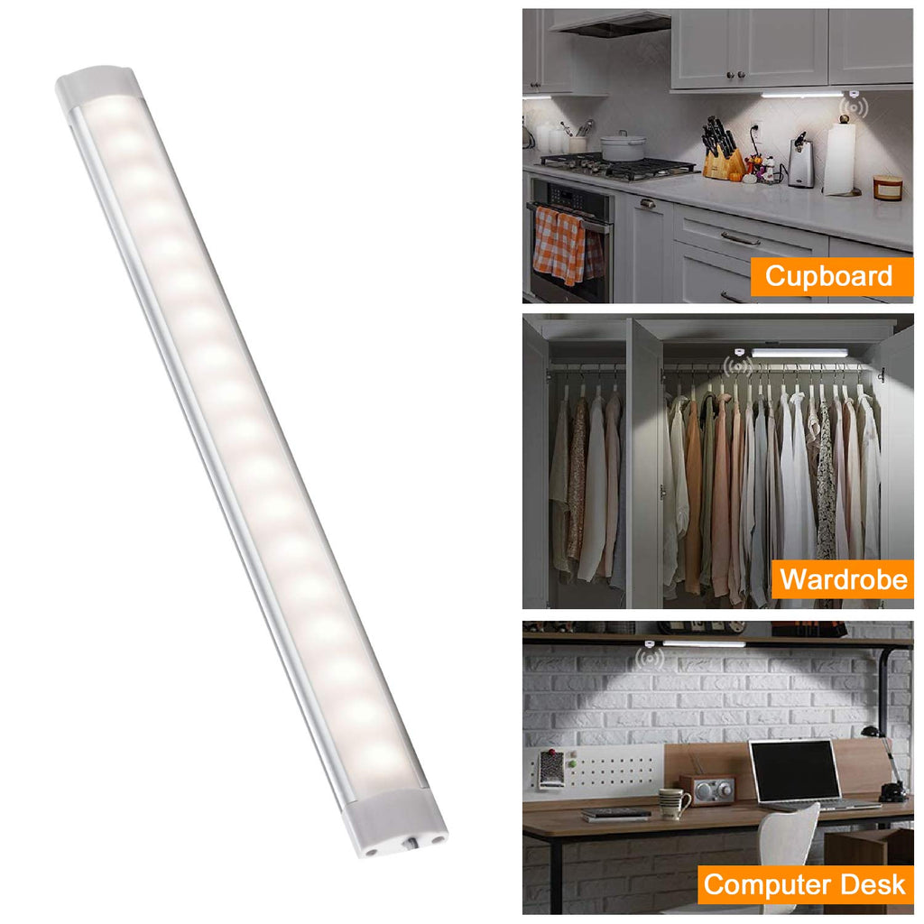 LED Under Cabinet Kitchen Lights for Motion Sensor Light,Dimmable 4000K Under Cupboard Light,Under Counter Light with Automatic Shut Off Timer (Natural White) [Energy Class E]
