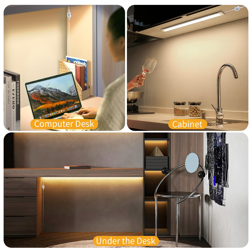 LED Under Cabinet Kitchen Lights for Motion Sensor Light,Dimmable 4000K Under Cupboard Light,Under Counter Light with Automatic Shut Off Timer (Natural White) [Energy Class E]