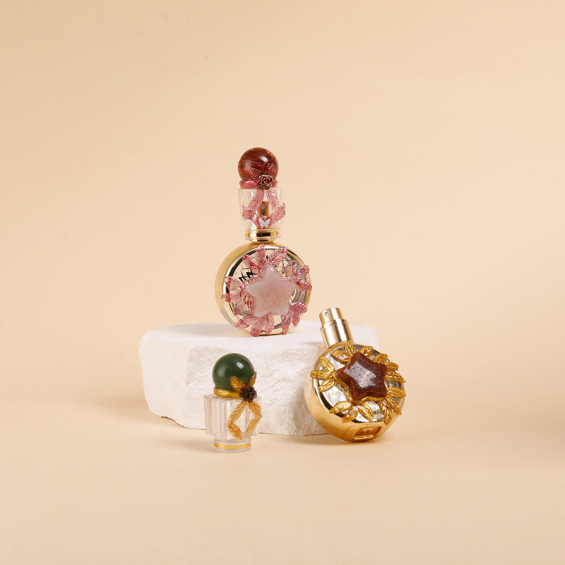 Healing natural crystal perfume bottle(25ml)-aventurine rose quartz