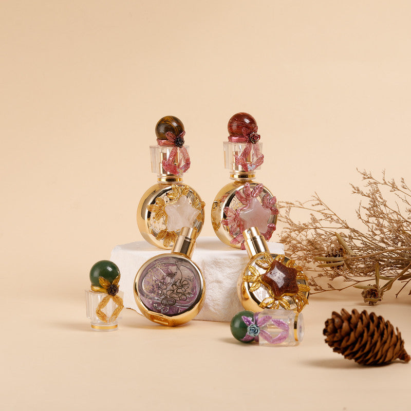 Healing natural crystal perfume bottle(25ml)-Tiger's Eye rose quartz