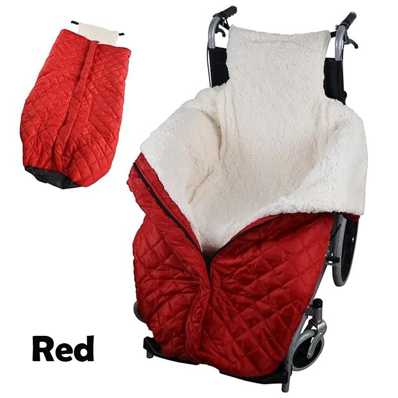 Winter Elderly Wheelchair Heating Blanket | Windproof & Fleece-Lined, Ideal for Both Outings and Home Use(navy blue)