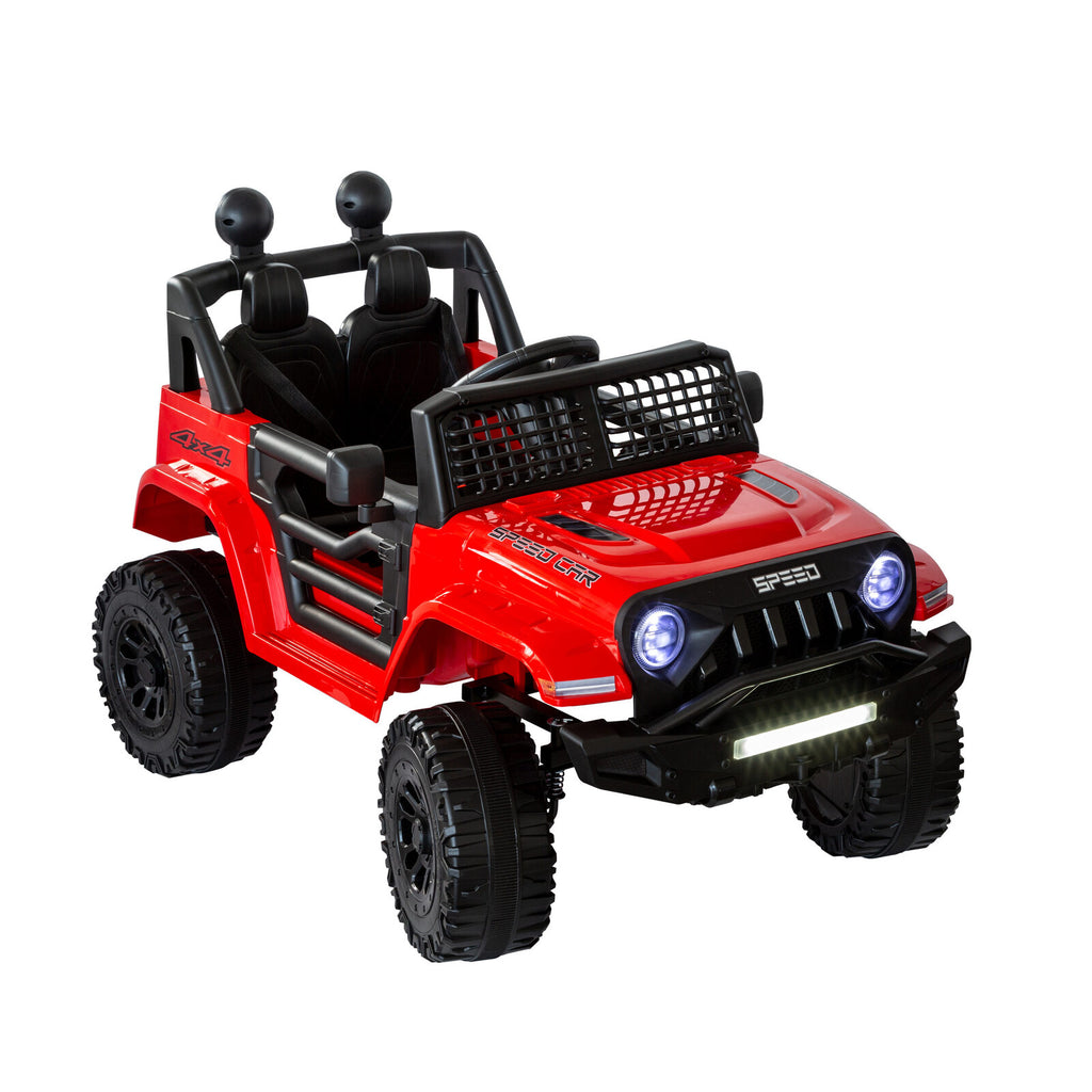 Lenoxx Jeep Inspired Ride‑on Electric Car – Remote Controlled Adventure for Kids (Red)