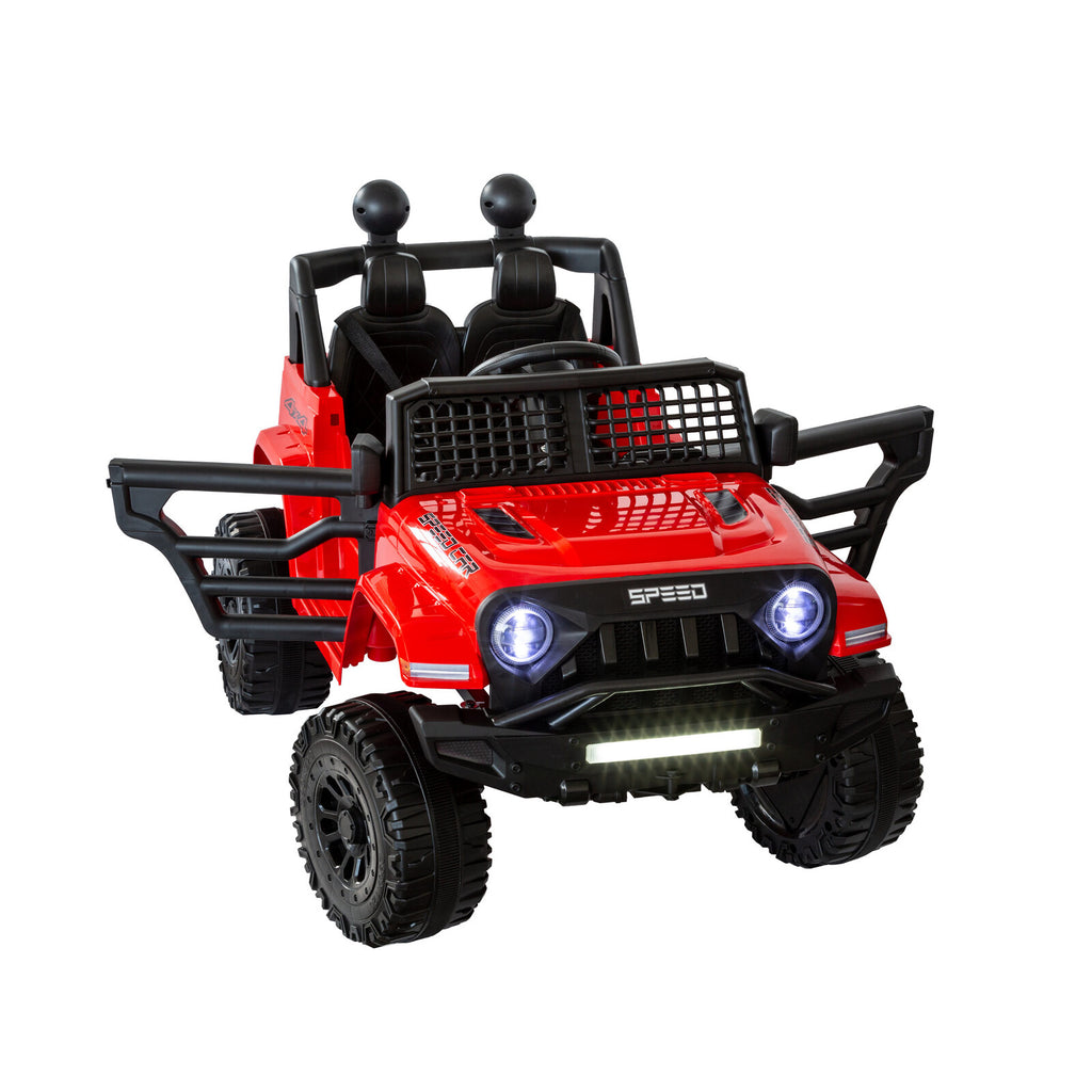 Lenoxx Jeep Inspired Ride‑on Electric Car – Remote Controlled Adventure for Kids (Red)
