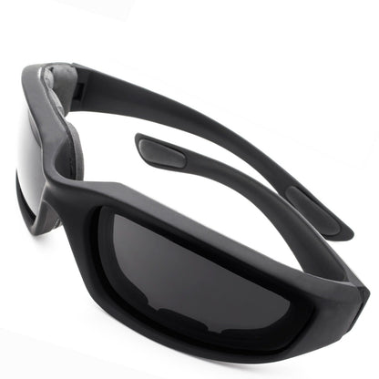 3pcs Chopper Foam Padded Motorcycle Riding Glasses Sunglasses Windproof Goggles