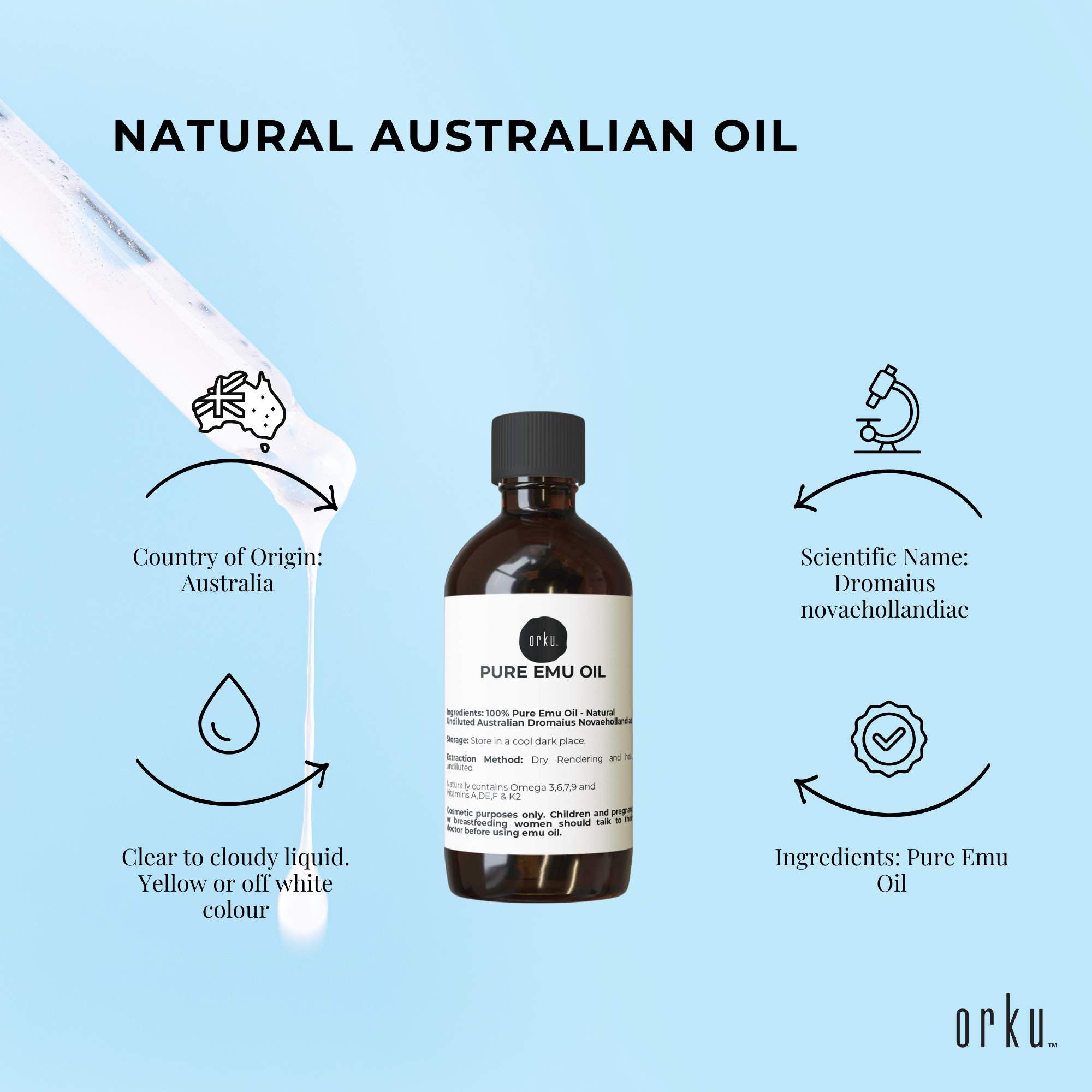 100ml Pure Emu Oil – Natural Australian Wellness in a Bottle