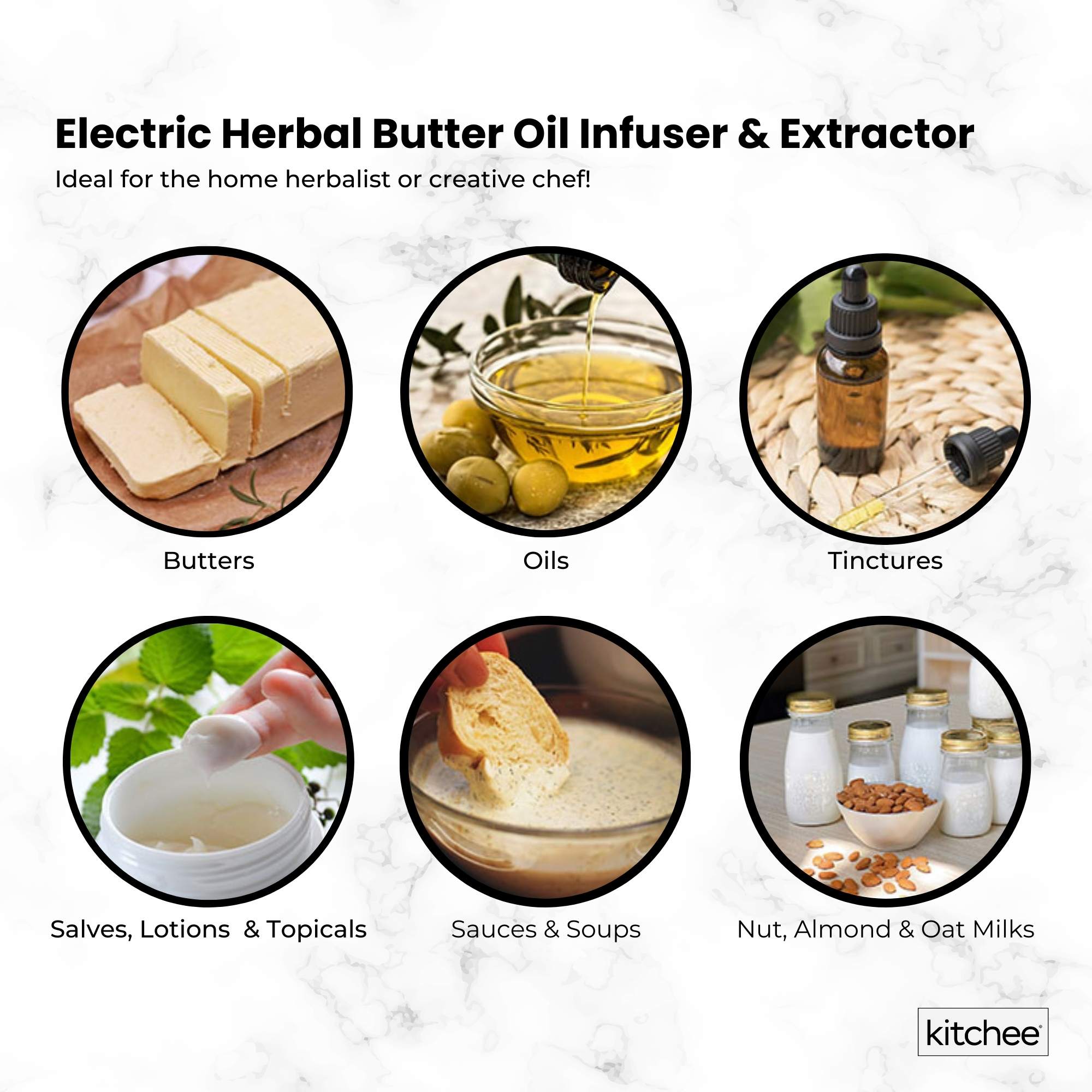 Kitchee Electric Butter Oil Herbal Infuser & Extractor + Decarboxylator Machine