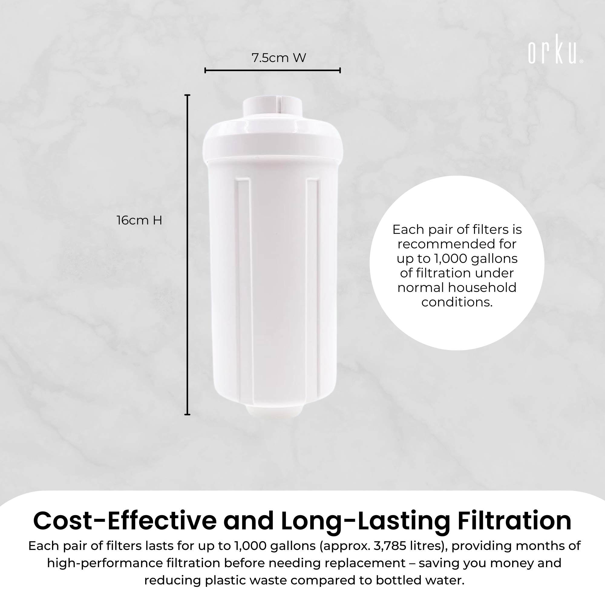 Orku Fluoride Filter - Replacement for Berkey PF-2 Arsenic Reduction K5366