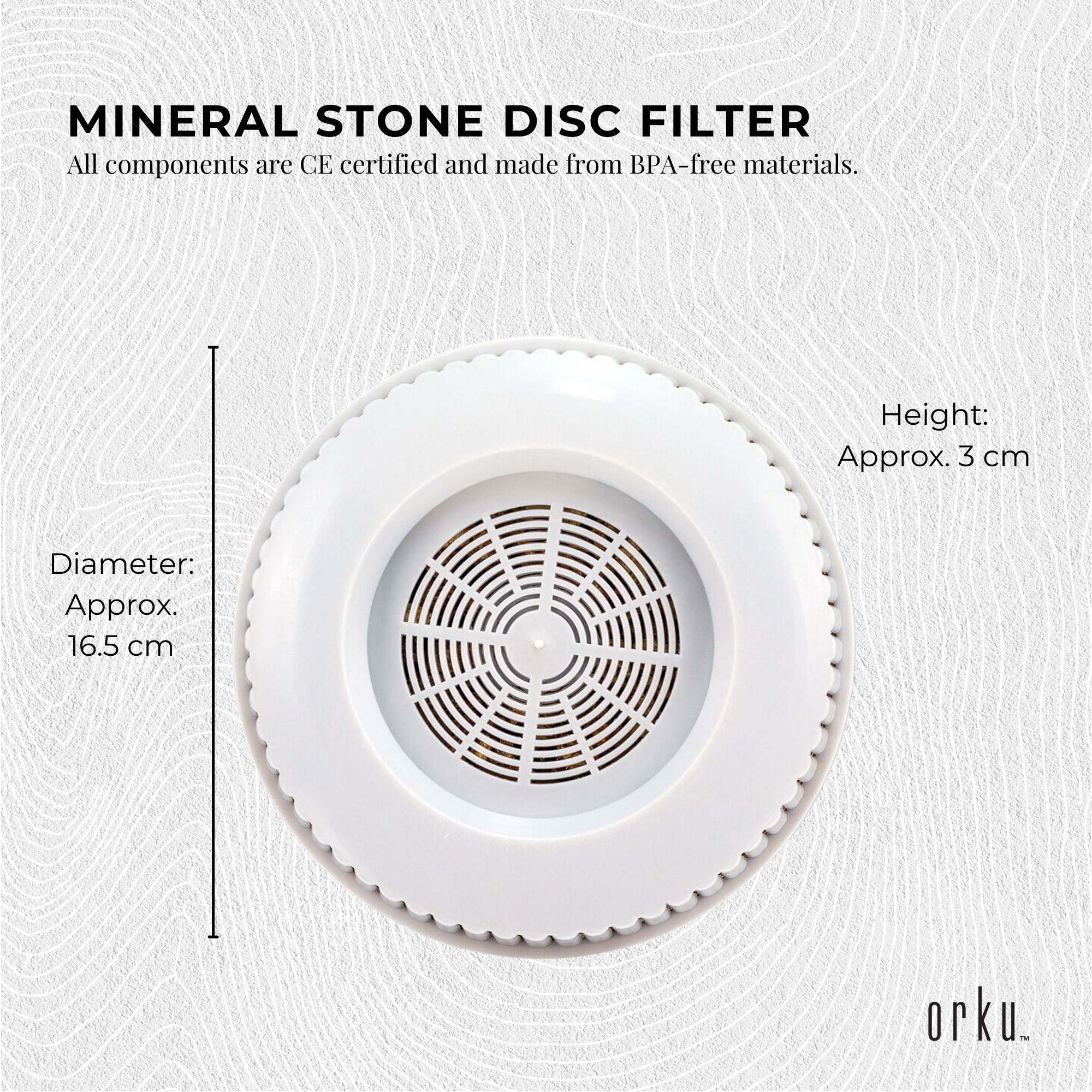 Orku 3 Piece Filter Set for 28L 8 Stage Benchtop Water Purifier - Full Pack