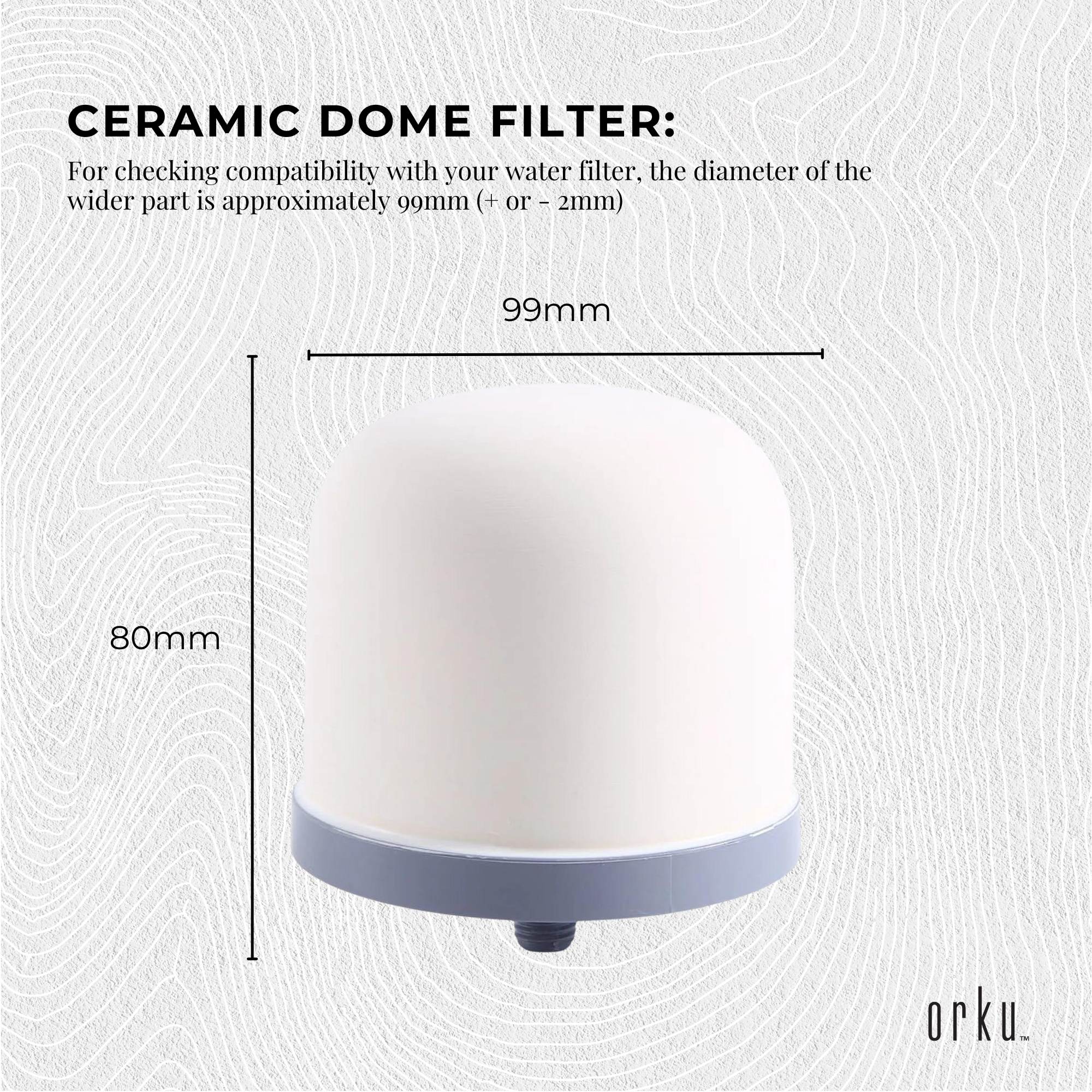 Orku 3 Piece Filter Set for 28L 8 Stage Benchtop Water Purifier - Full Pack