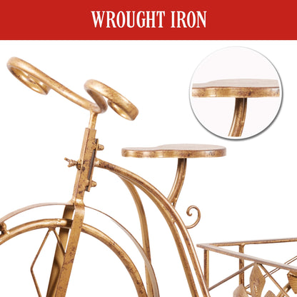 Christabelle Antique Gold Bicycle Christmas Tree Display Decoration Ornament