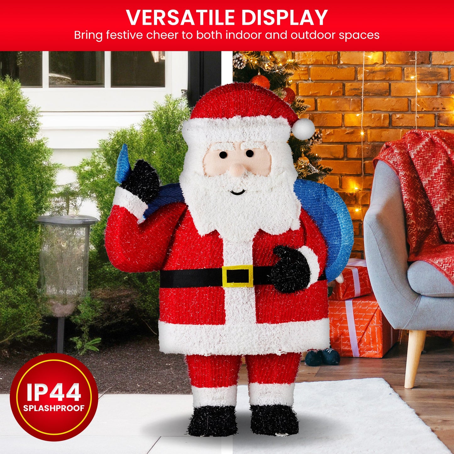 Christabelle 81cm Christmas Santa Display with Lights