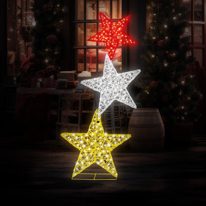 Christabelle 120cm Triple Star Christmas Display with Lights