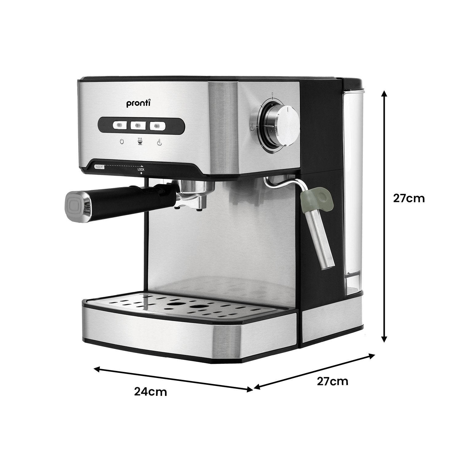 Pronti 1.6L Automatic Coffee Espresso Machine | 20-Bar Italian Pump | Steam Frother | Free Shipping
