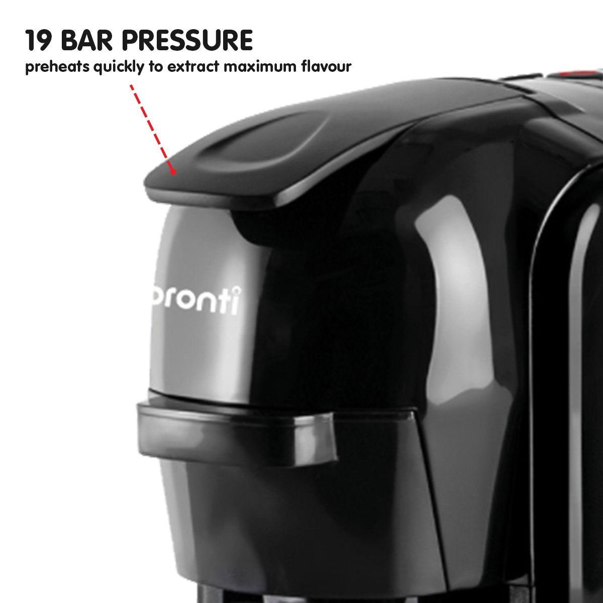 Pronti HomeMaid 3-in-1 Coffee Machine | Nespresso and Caffitaly Compatible | Ground Coffee | 19-Bar Pump | Free Shipping