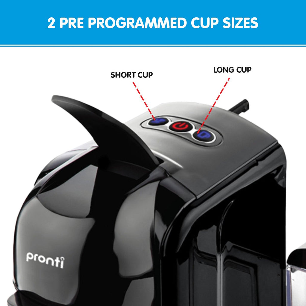 Pronti HomeMaid 3-in-1 Coffee Machine | Nespresso and Caffitaly Compatible | Ground Coffee | 19-Bar Pump | Free Shipping