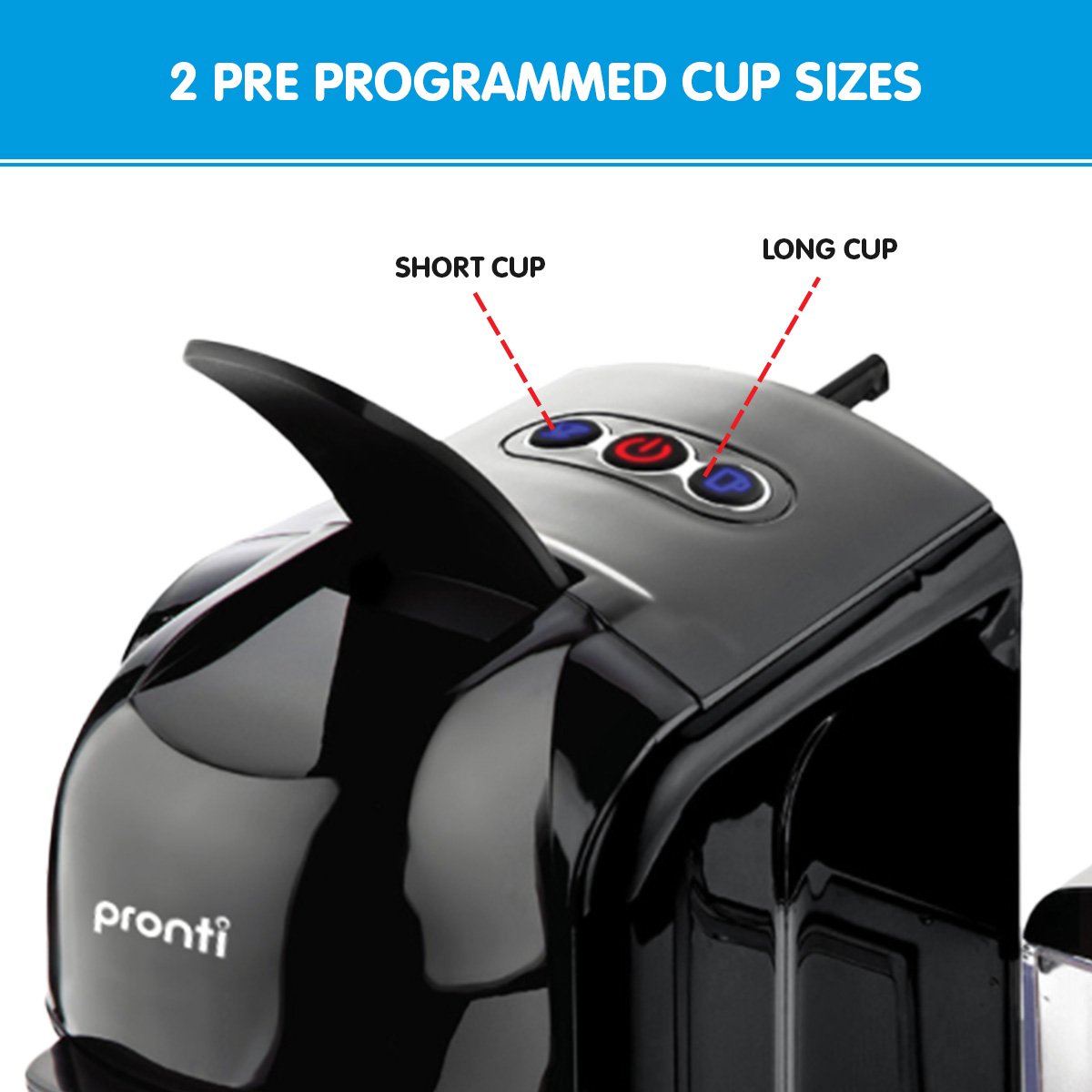 Pronti HomeMaid 3-in-1 Coffee Machine | Nespresso and Caffitaly Compatible | Ground Coffee | 19-Bar Pump | Free Shipping