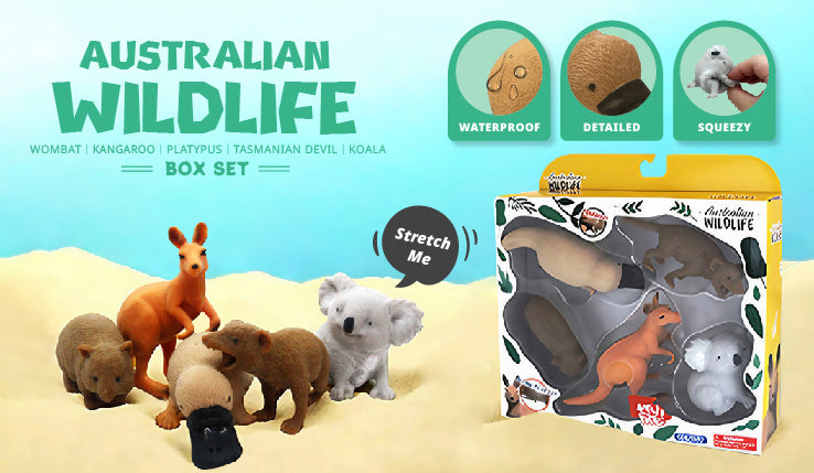 Stretchy Squishy Australian Wildlife Gift Set - Sensory Stimulation Animal Toys - Bens Market Place