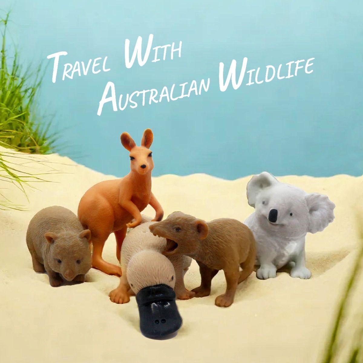 Stretchy Squishy Australian Wildlife Gift Set | Sensory Animal Toys | 5-Pack | Kenisy