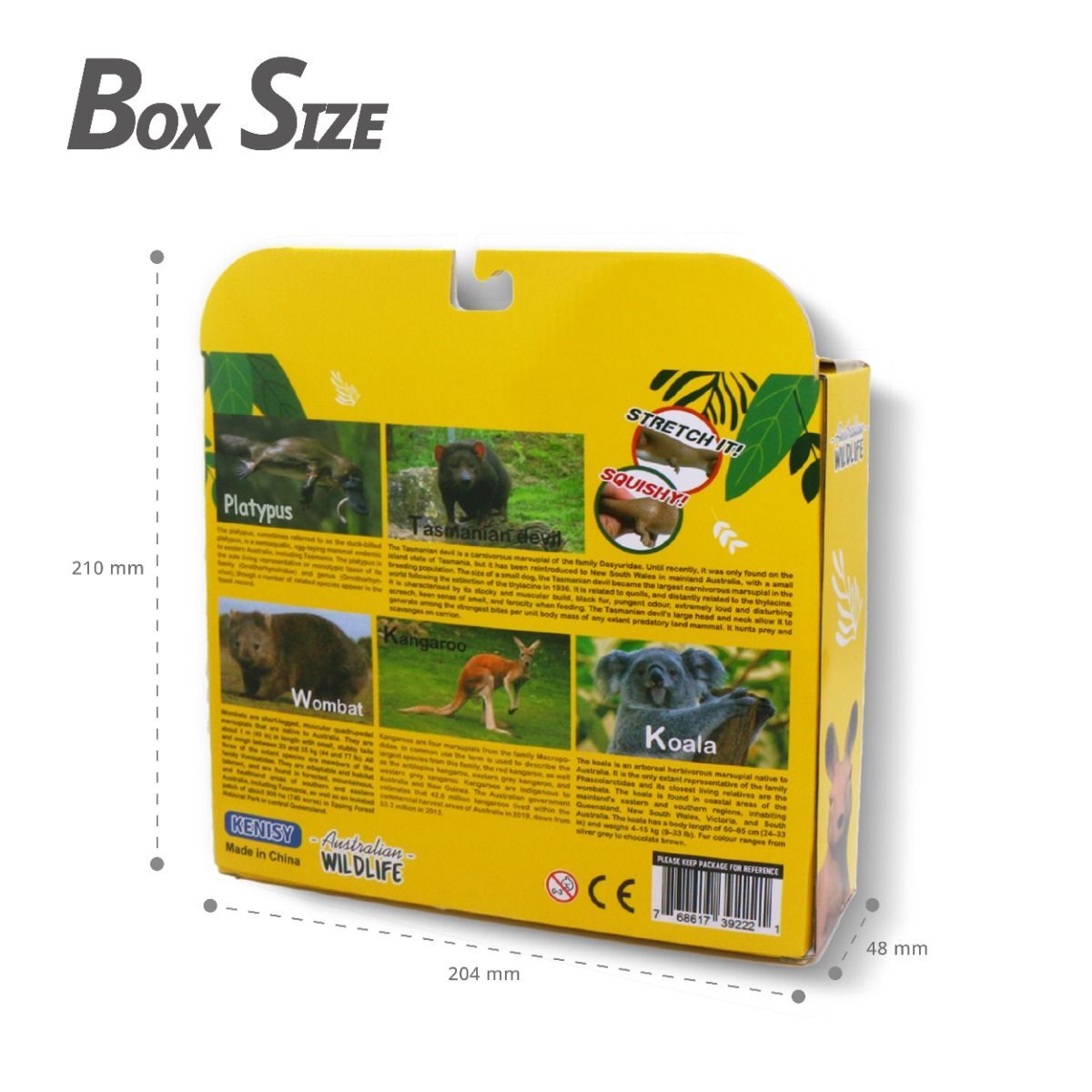 Stretchy Squishy Australian Wildlife Gift Set | Sensory Animal Toys | 5-Pack | Kenisy