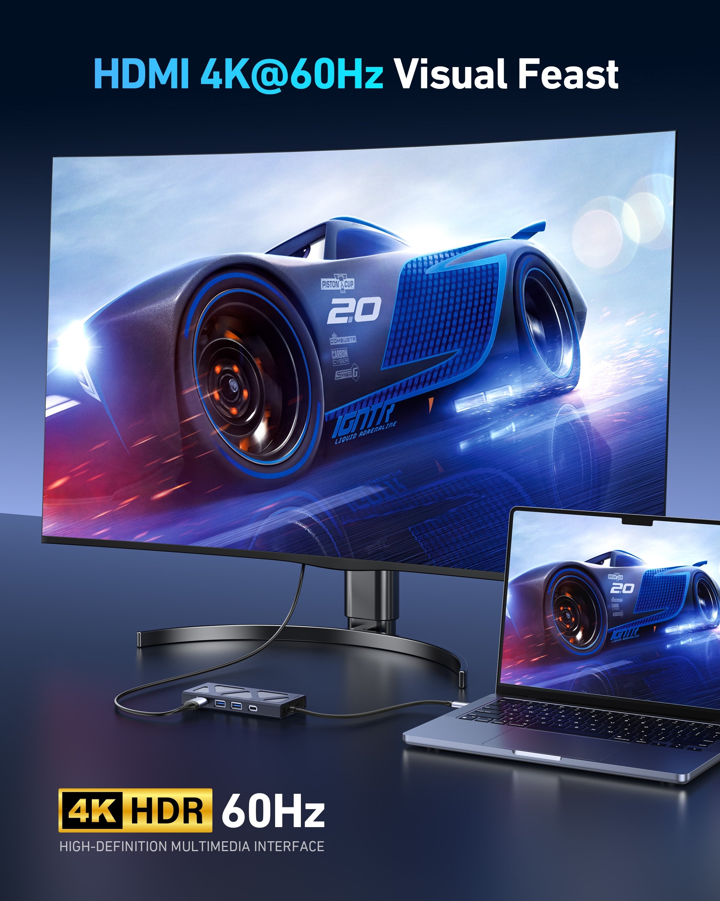 BENFEI 000389GY M.2 NVMe Enclosure with USB-C Hub