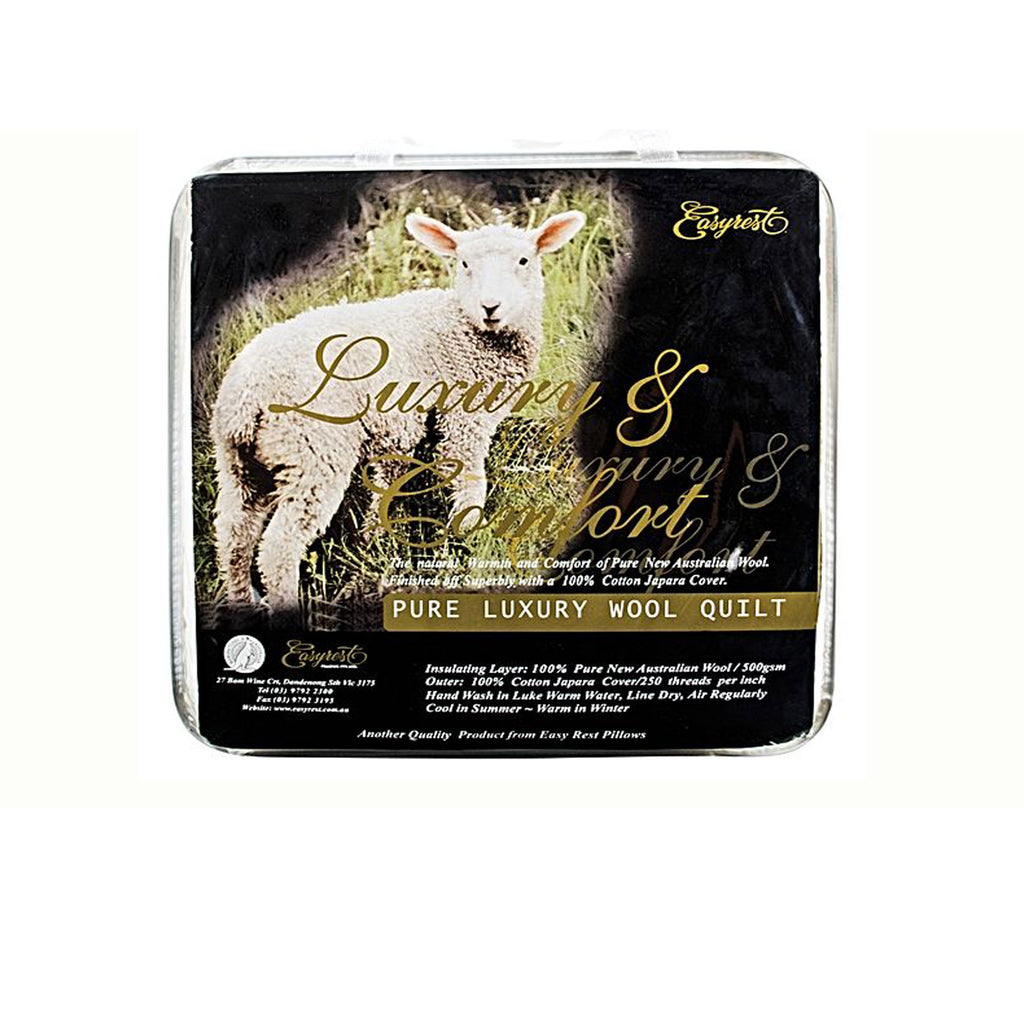 Easyrest 500GSM Washable Wool Quilt | Super King | Australian Made | Winter Weight