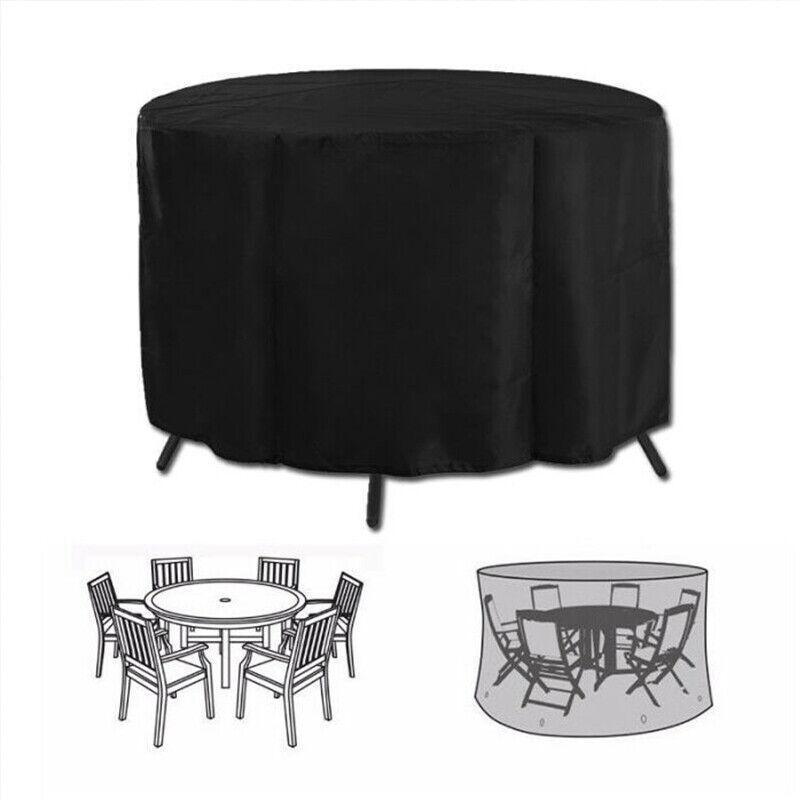 Outdoor Furniture Round 1.28M/1.85M/2.3M Cover Waterproof Garden Table Shelter - 185*110cm