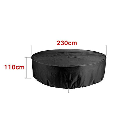 Outdoor Furniture Round 1.28M/1.85M/2.3M Cover Waterproof Garden Table Shelter - 185*110cm