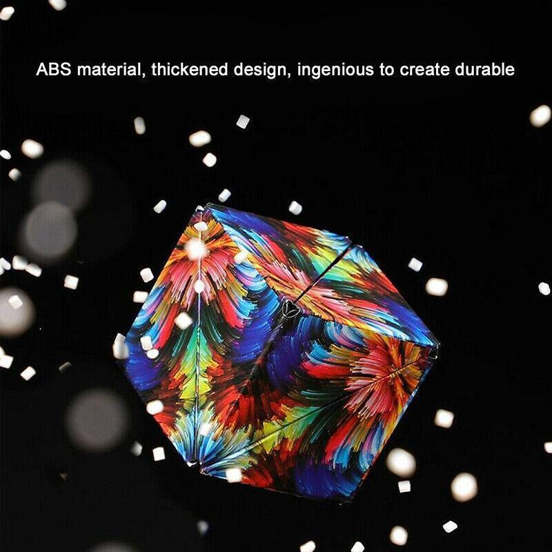 Variety Changeable Magnetic Magic Cube 3D Hand Flip Puzzle Anti Stress Toys Gift - Colourful Pattern
