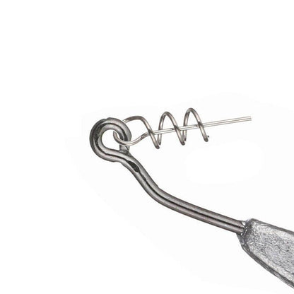 Weedless Jighead Hook Swimbait Worm Fishing Lure Wide Gap Single Barbed Spinner - 2/0#