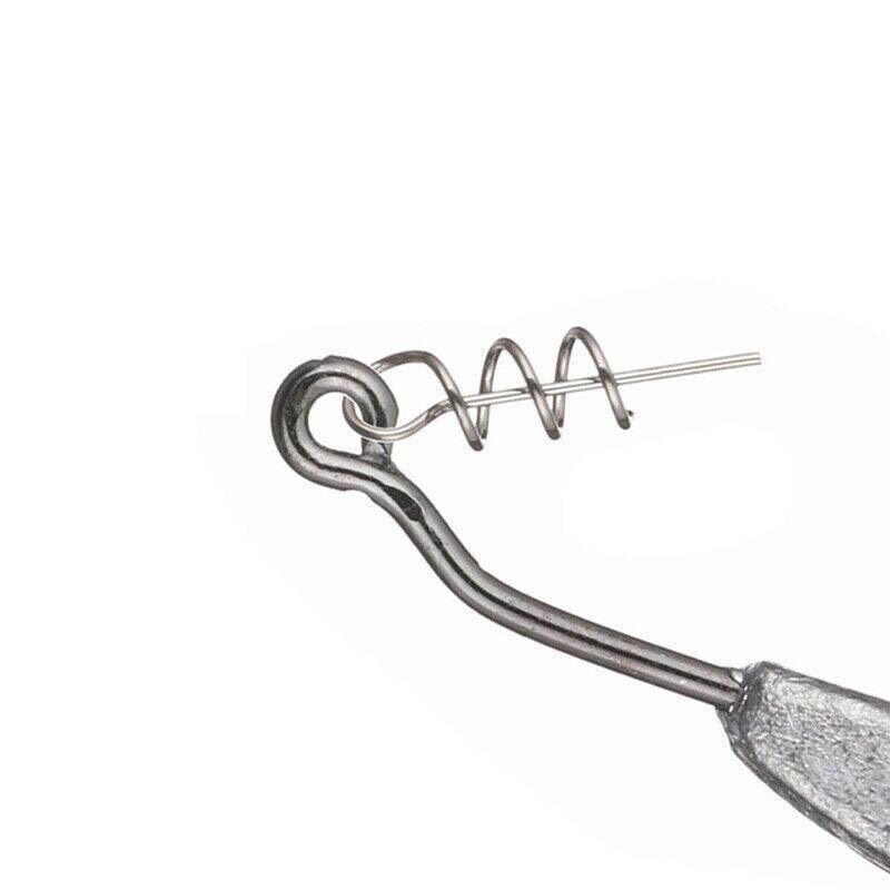 Weedless Jighead Hook Swimbait Worm Fishing Lure Wide Gap Single Barbed Spinner - 3/0#