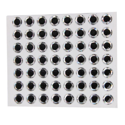 100PCS Fish Eyes 3D Holographic Lure Eyes Fly Tying Jigs Crafts Dolls - 100PCS / 5mm / Silver
