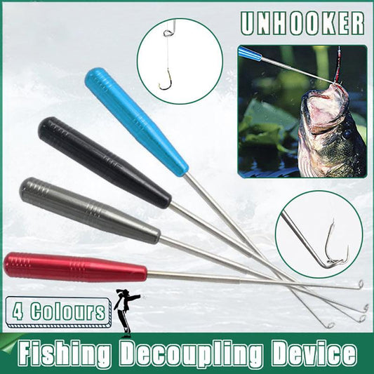 Fishing Hook Remover Stainless Steel Fishhook Dehooker Hook Detacher Extractor - Grey
