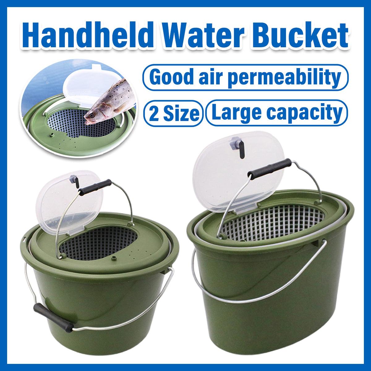 Portable Double Live Fish Bucket Breathable Fish Storage Container for Fishing - M