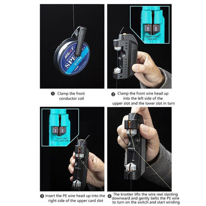Electric Knotter Leading Line Tying Device Outdoor Fishing Subknotter Gear Tool