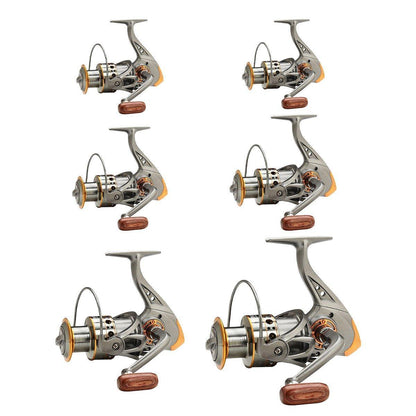 All-Metal Spinning Fishing Reel Sea Pole Fishing Gear Wire Cup Fishing Rod - 2000