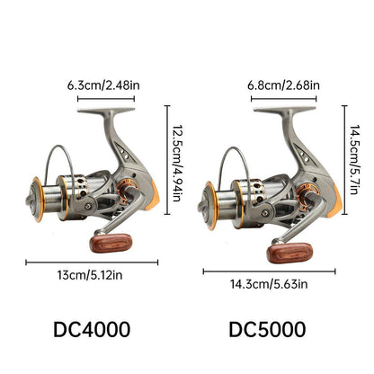 All-Metal Spinning Fishing Reel Sea Pole Fishing Gear Wire Cup Fishing Rod - 2000