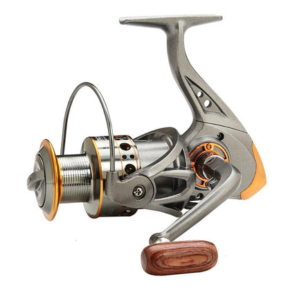 All-Metal Spinning Fishing Reel Sea Pole Fishing Gear Wire Cup Fishing Rod - 2000