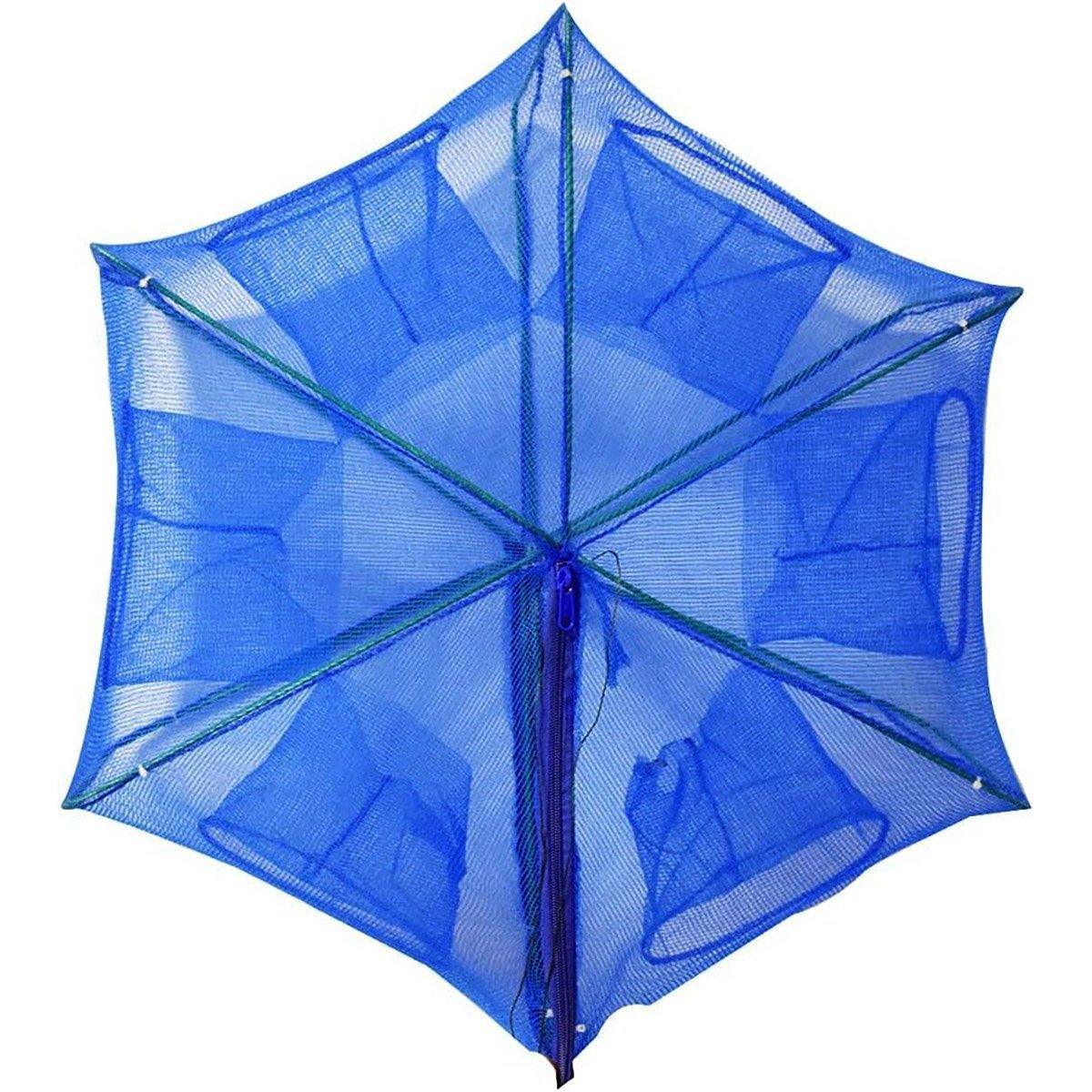 6/8/10 Holes Fishing Net Small Foldable Square Folding Shrimp Eel Lobster Trap - 10Holes