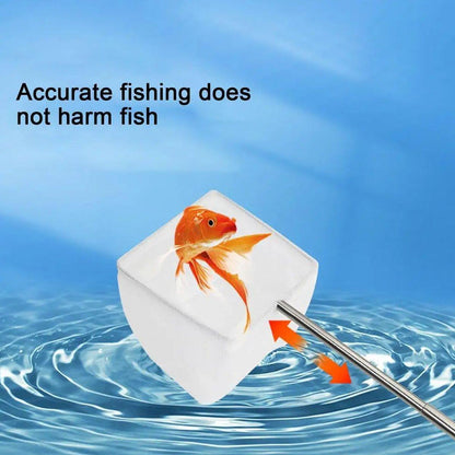 Retractable Fish Net for Fish Tank Pocket Fishing Net with Handle Aquarium Tools - Square-S